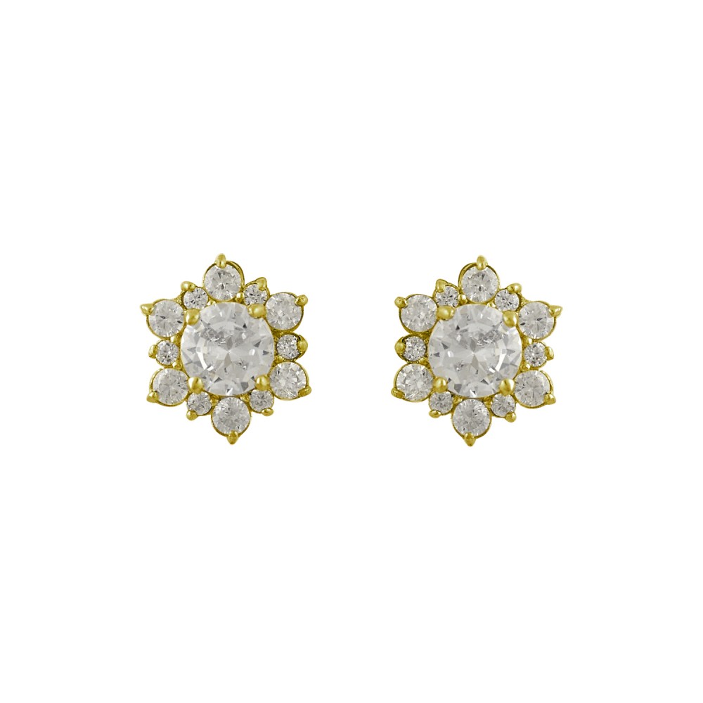Σκουλαρίκια Snowflake με Ζιργκόν
