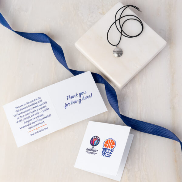 SILVER BASKETBALL NECKLACE-FIBA WOMEN'S EUROBASKET