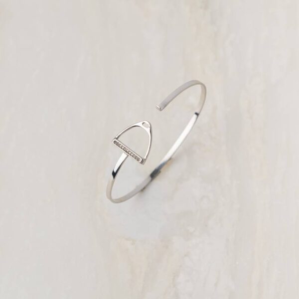 ΑΣΗΜΕΝΙΟ ΒΡΑΧΙΟΛΙ CUFF ΑΝΑΒΟΛΕΑΣ ΜΕ ΖΙΡΓΚΟΝ