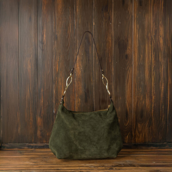 ΔΕΡΜΑΤΙΝΗ ΤΣΑΝΤΑ "SNAFFLE SUEDE"