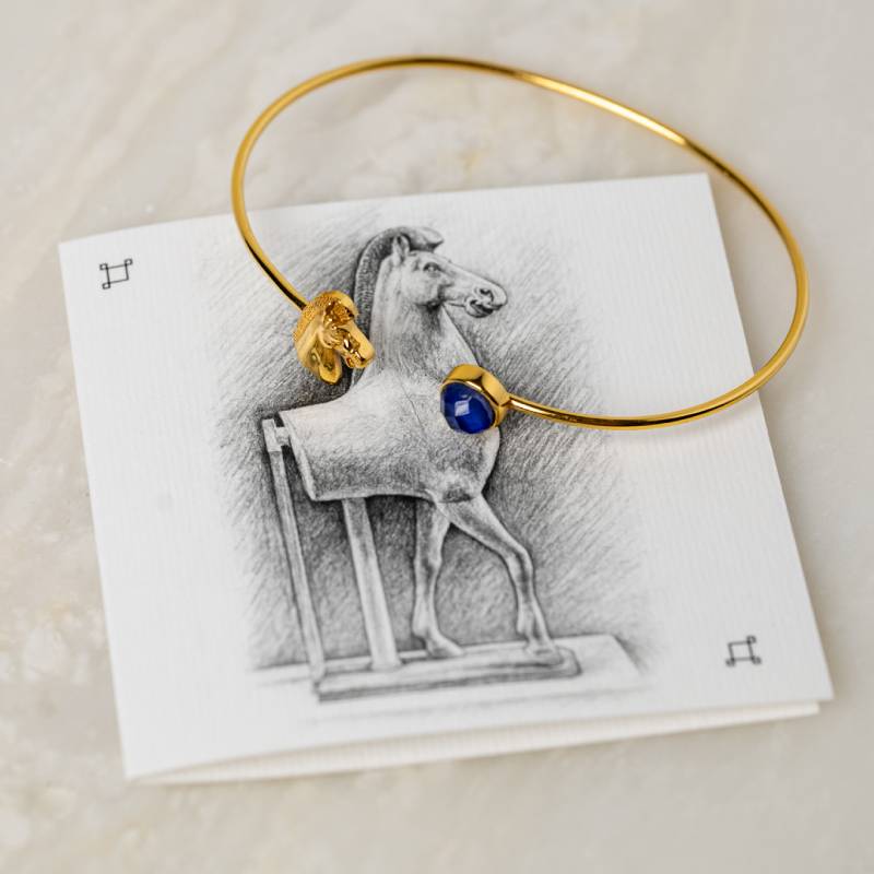 ΑΣΗΜΕΝΙΟ ΒΡΑΧΙΟΛΙ CUFF "ANCIENT HORSE" - Image 1